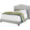 Monarch Specialties Bed, Queen Size, Platform, Bedroom, Frame, Upholstered, Velvet, Wood Legs, Grey, Traditional I 5967Q - alternate 1